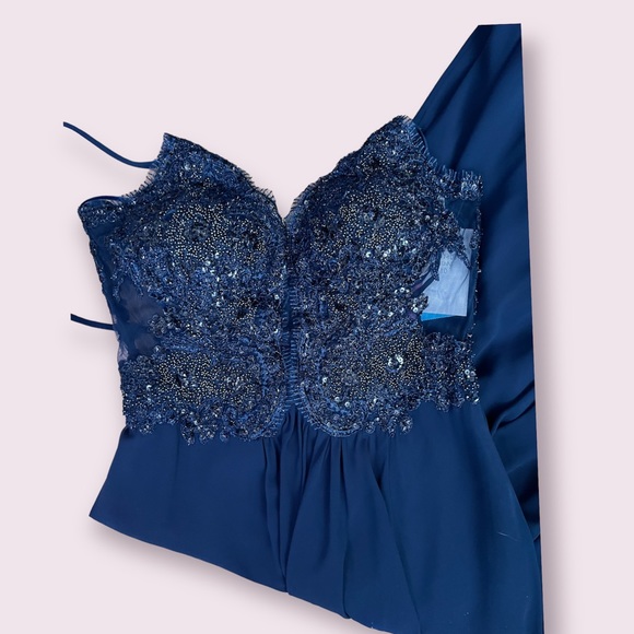 Navy blue fairy prom dress NWT - Picture 3 of 4